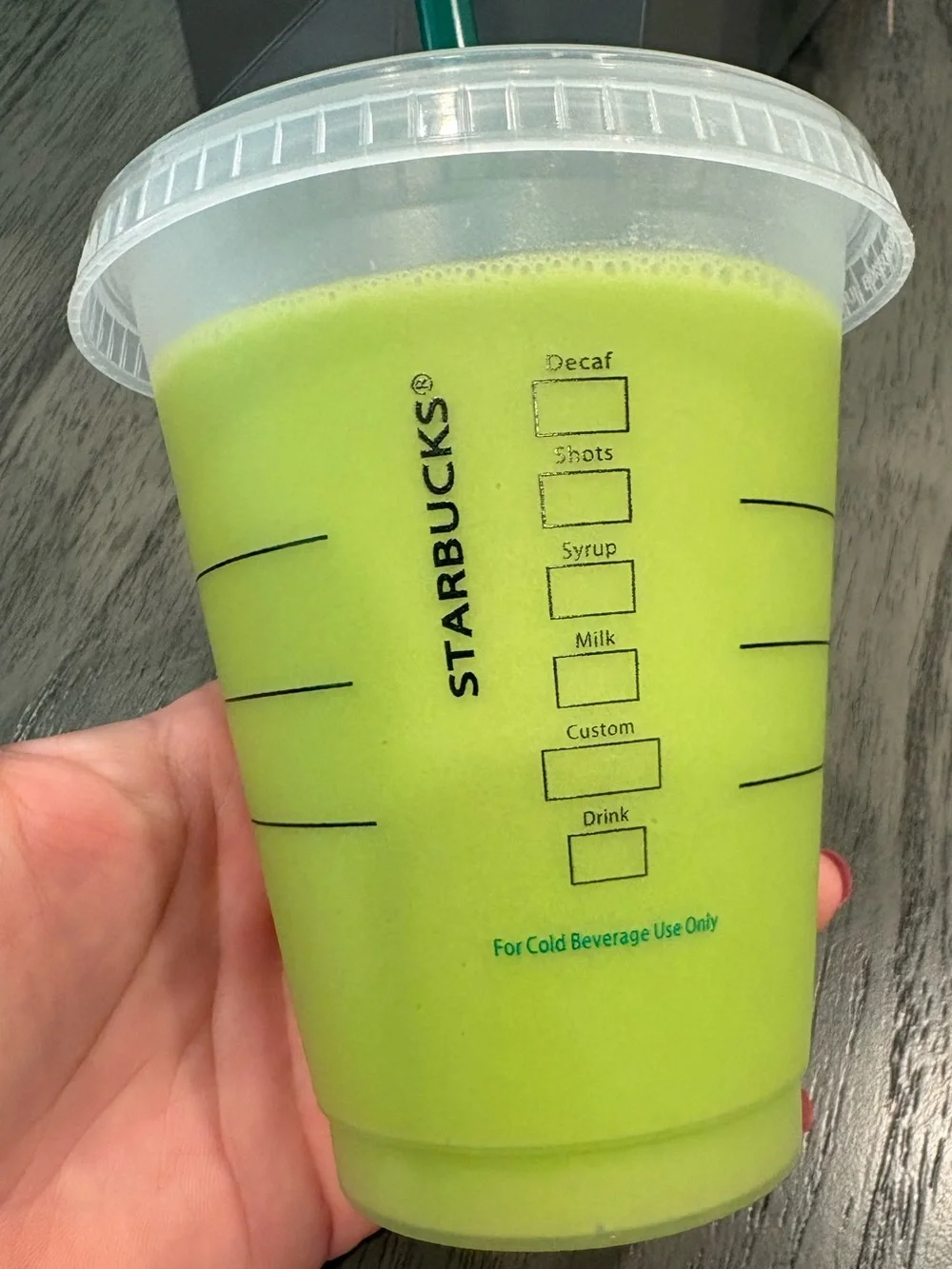 Fake Starbucks Green Iced Matcha grande resin prop photography drink